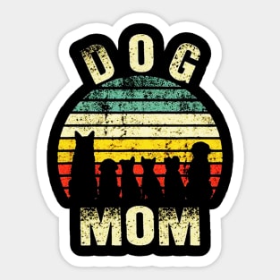 Vintage Dog Mom Sticker